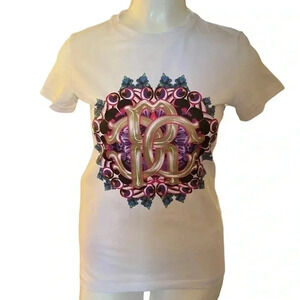 Roberto Cavalli white  tshirt sz XS